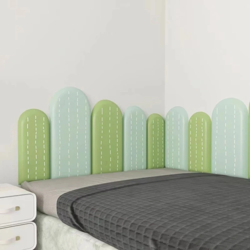 Cactus Headboards Backdrop Wall Soft Pack Cartoon Kids Room Decor Tatami Cabeceros Anti-collision 3D Wall Stickers Self Adhesive