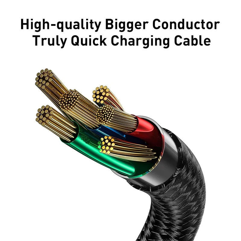Baseus 40W USB Type C Cable For Huawei Mate 20 10 P30 P20 Pro Lite USBC 5A Fast Charge USB-C 3.0 Charger Cord Mobile Phone Cable