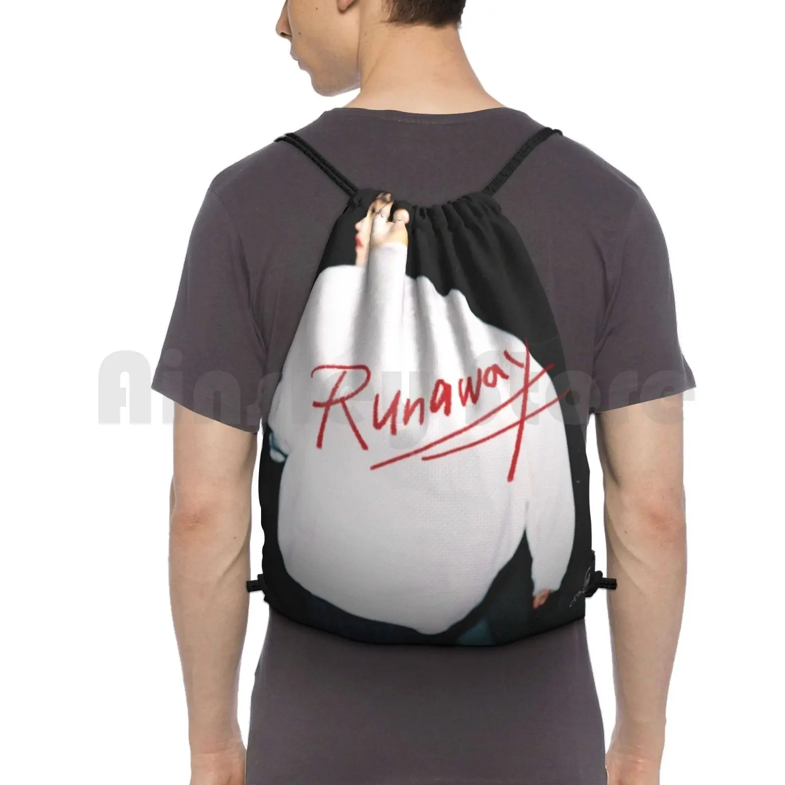 

Eric Nam-Runaway Backpack Drawstring Bags Gym Bag Waterproof Eric Nam Runaway Kpop Band Music