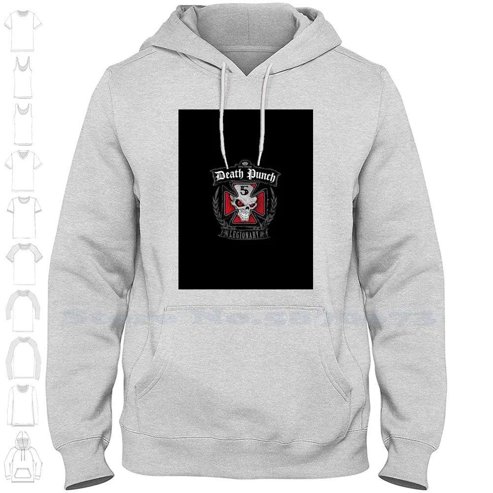 Death-Punch Streetwear Sport Hoodie Sweatshirt Death Punch Trending Logo Band Logo Music Funny Black White Discount Trending