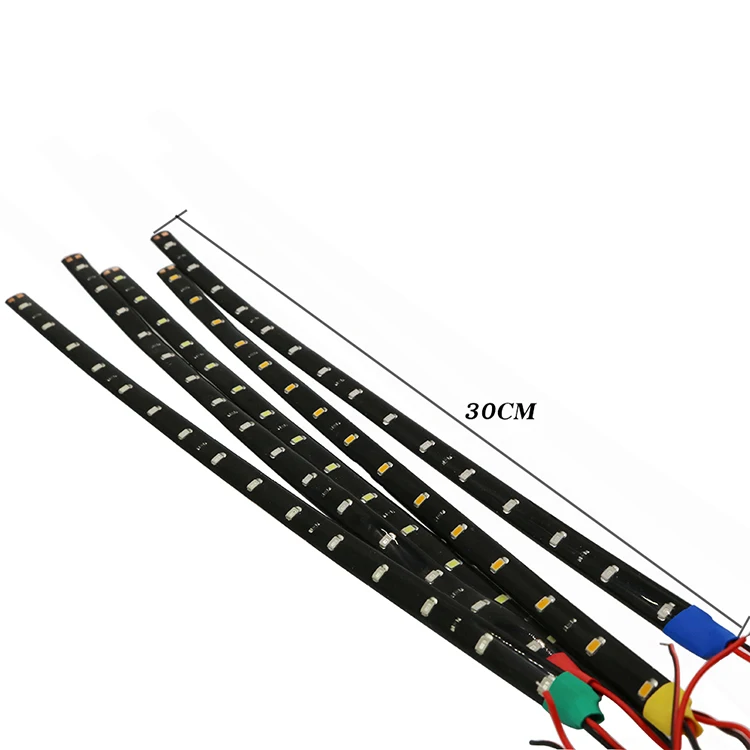 1PCS 30CM Car LED Strip Light Waterproof Flexible DRL Motorcycle Decor Red Green Blue White Yellow Pink Decor Stickers Lamp