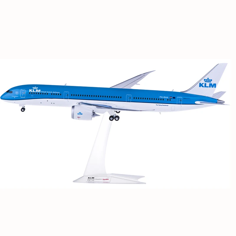 

1:200 KLM королевские голландские авиалинии 787-9 аэроплан из АБС самолет с базой самолет для коллекционная игрушка сувенир Дисплей