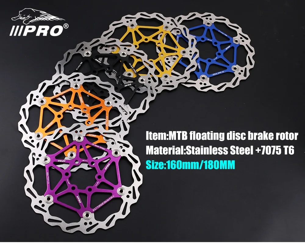 Disc Brake Rotors DH Ultralight Floating Disc Pads 160mm 180mm 6/7 inches for MTB Bicycle parts components IIIPRO Bike