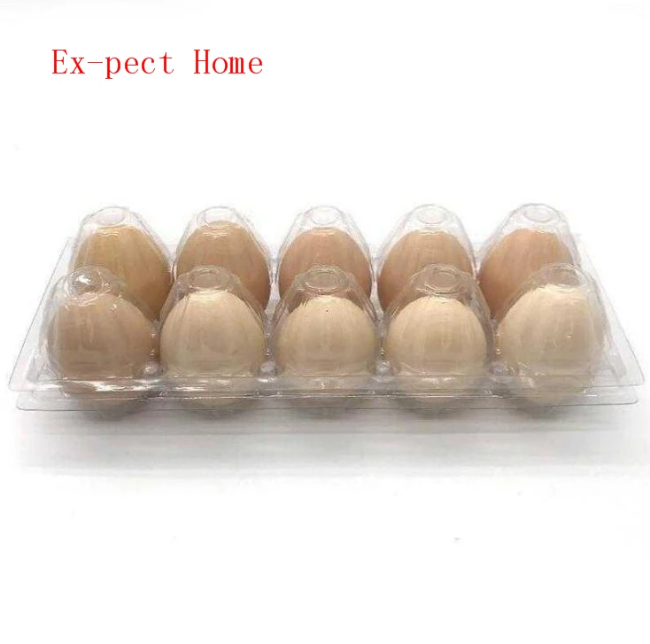 

800pcs/lot Disposable 10 Holes 24*10*6 cm Eggs Container Plastic Clear Egg Packing Storage Boxes Organizer Racks And Shelf