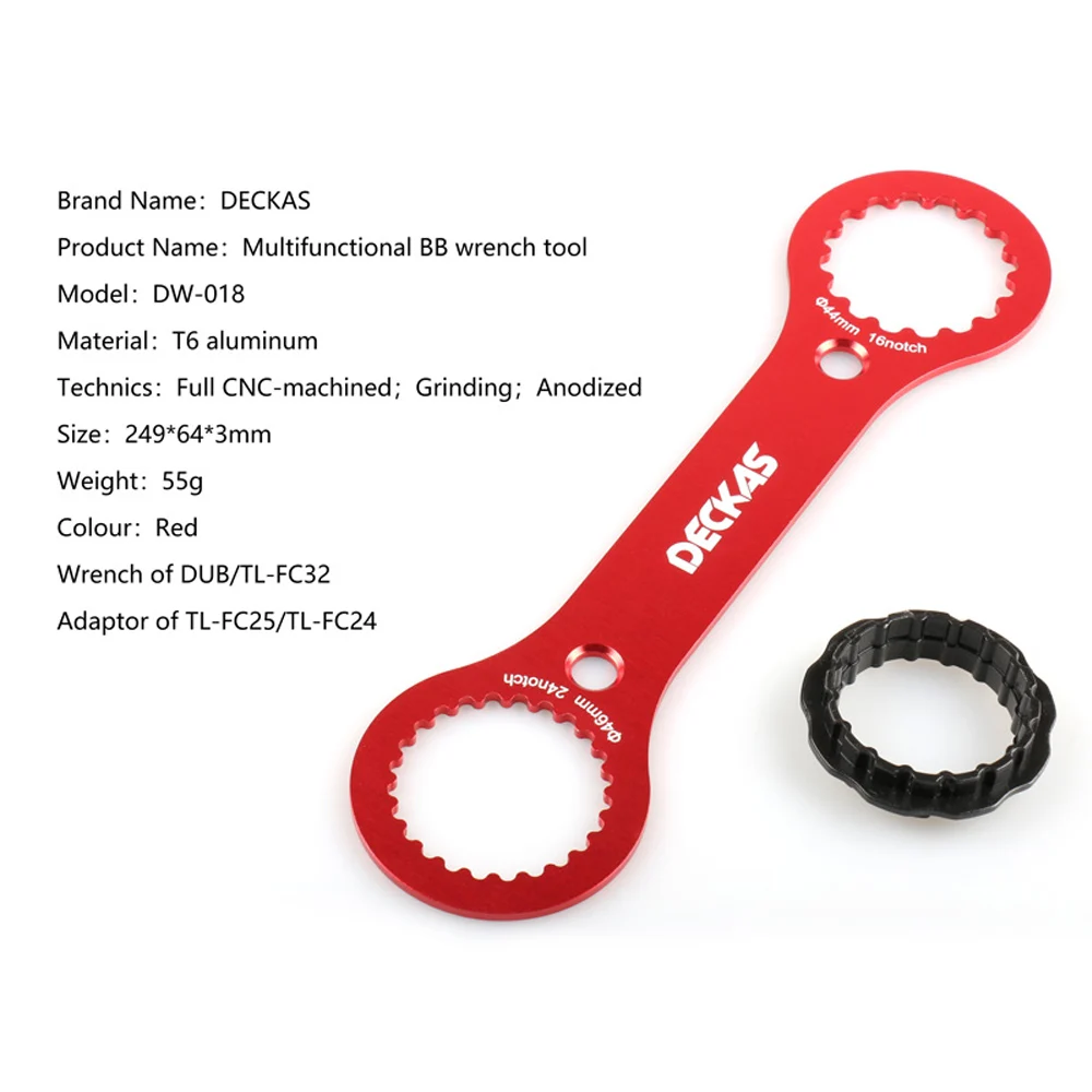 DECKAS Bike Bottom Bracket Installation Tools Spanner Bicycle BB DUB Repair Wrench for TL-FC32/TL-FC25/BBR6O/MT800/L-FC24/XTR/DA