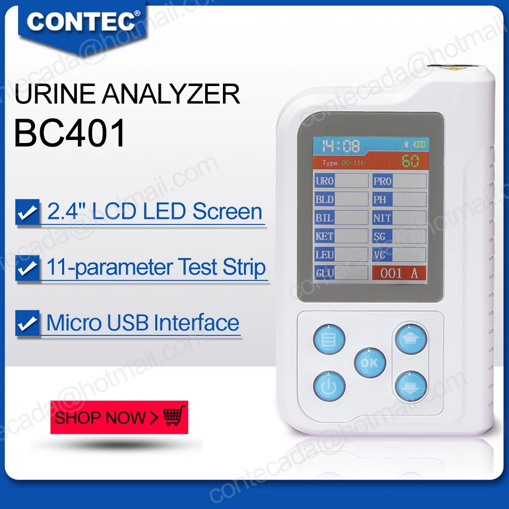 

CONTEC BC401 Handheld Digital Urine Analyzer with 100PCS Test Strips Urine Tester,USA