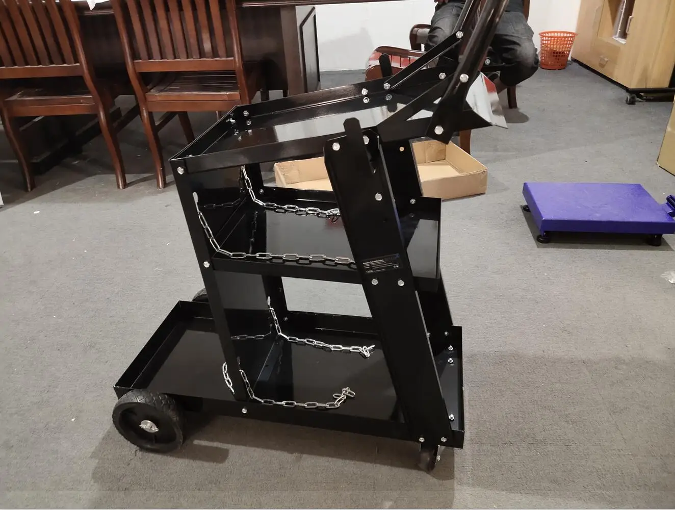 Officina Mobile di riparazione multifunzionale dello strato dello scaffale di stoccaggio del carrello dello strumento della saldatrice elettrica della saldatura dell'arco dell'argon