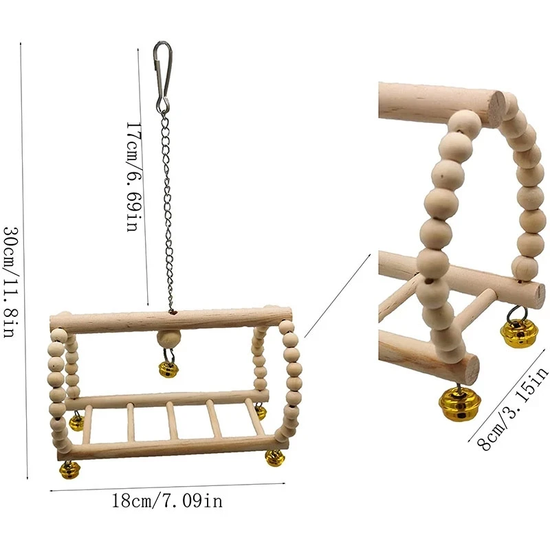 7 Pcs Papagei Spielzeug Set Holz Klettern Kauen Schwingen Hängen Vogel Spielzeug Papageien Lange-Tailed Papagei Vogel Liefert Schnelle lieferung