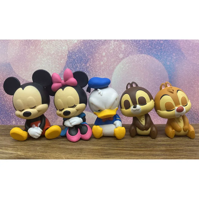 TAKARA TOMY Genuine Gashapon Toys Mickey Mouse Minnie Mouse Chip 'n' Dale Creative Action Figure Model Ornament Toys