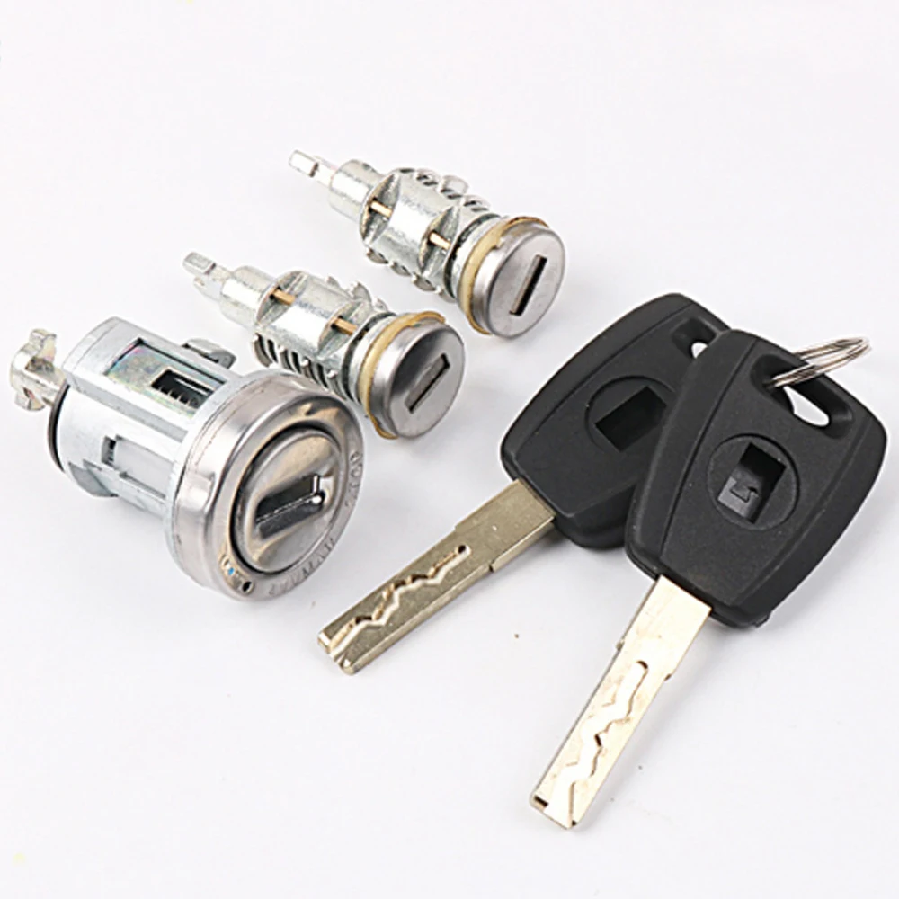 Complete Set Ignition Door Trunk Lock Barrel Cylinder for Fiat SIP22 Blade With 2 keys for Locksmith Tools