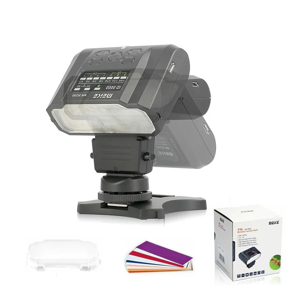 Meike MK-R200 2,4 GHz Wireless Remote Flash für Nikon Digital SLR Kameras Flash Diffusor
