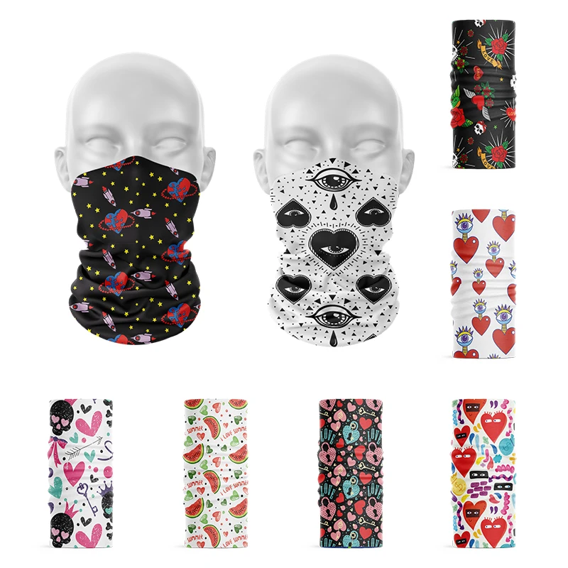 New 3D Printed Skull Headscarf Women Headband Hair Accessories Funny Kerchief Scarf Bandana UV Protection Face Cover Head Wraps