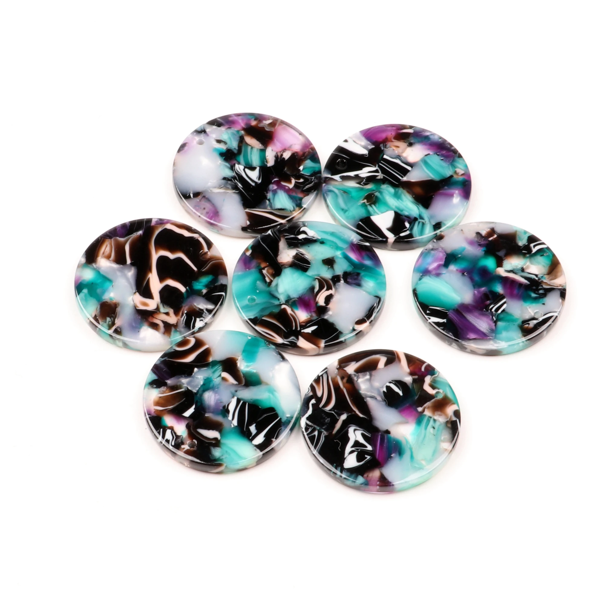 Leopard Print,Tortoise Shell Earring Charm,Acetate Acrylic Beads,Round Shaped,Boho,Earring Parts,Ohrringe finding,24mm-ACE181