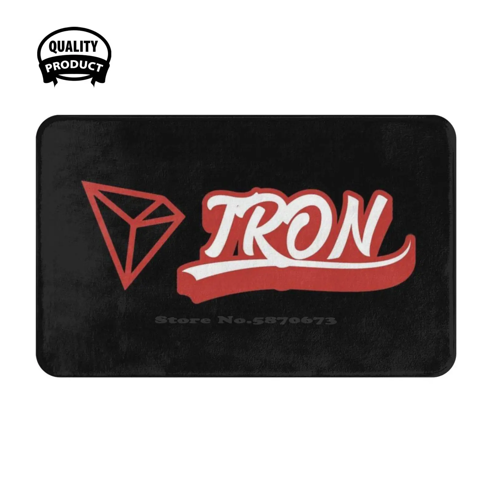 Tron Jersey Lettering Soft Cushion Home Carpet Door Mat Car Rug Tron Cryptocurrency Blockchain Hodl Internet Money Moon