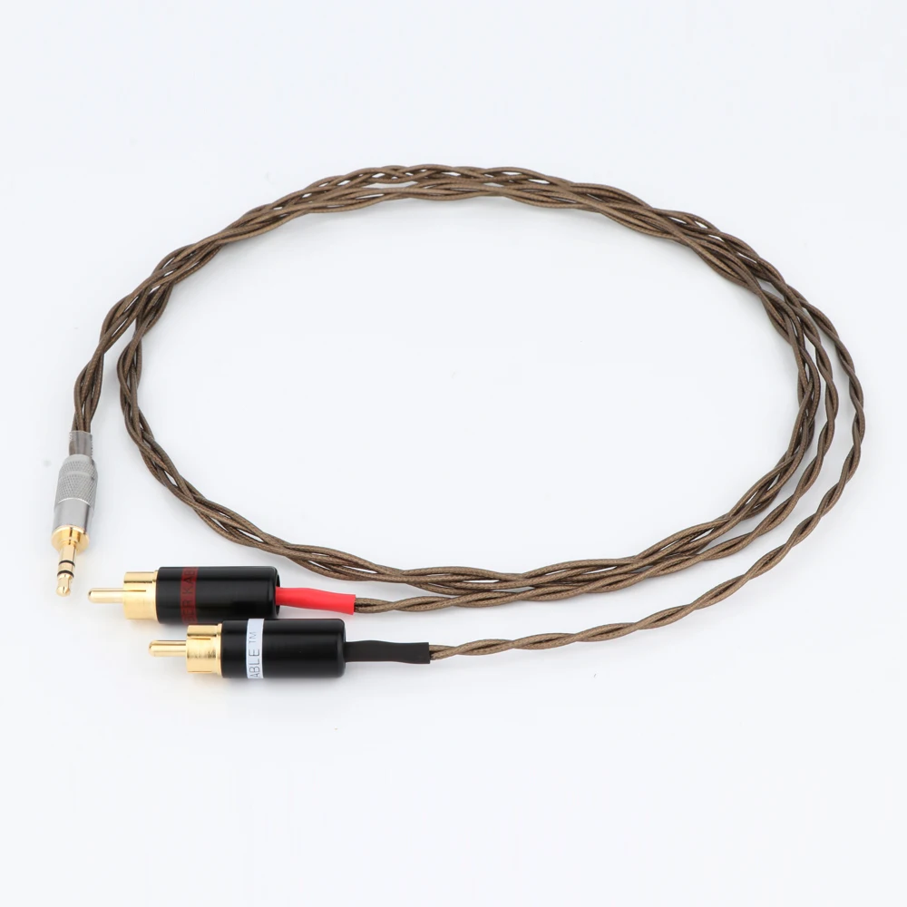 Nordost ODIN 99.998% 50 mikro posrebrzanych 3.5mm Stereo do 2 RCA męski przewód AUX 3.5mm do podwójnego RCA kabel Audio eeprzedłużany