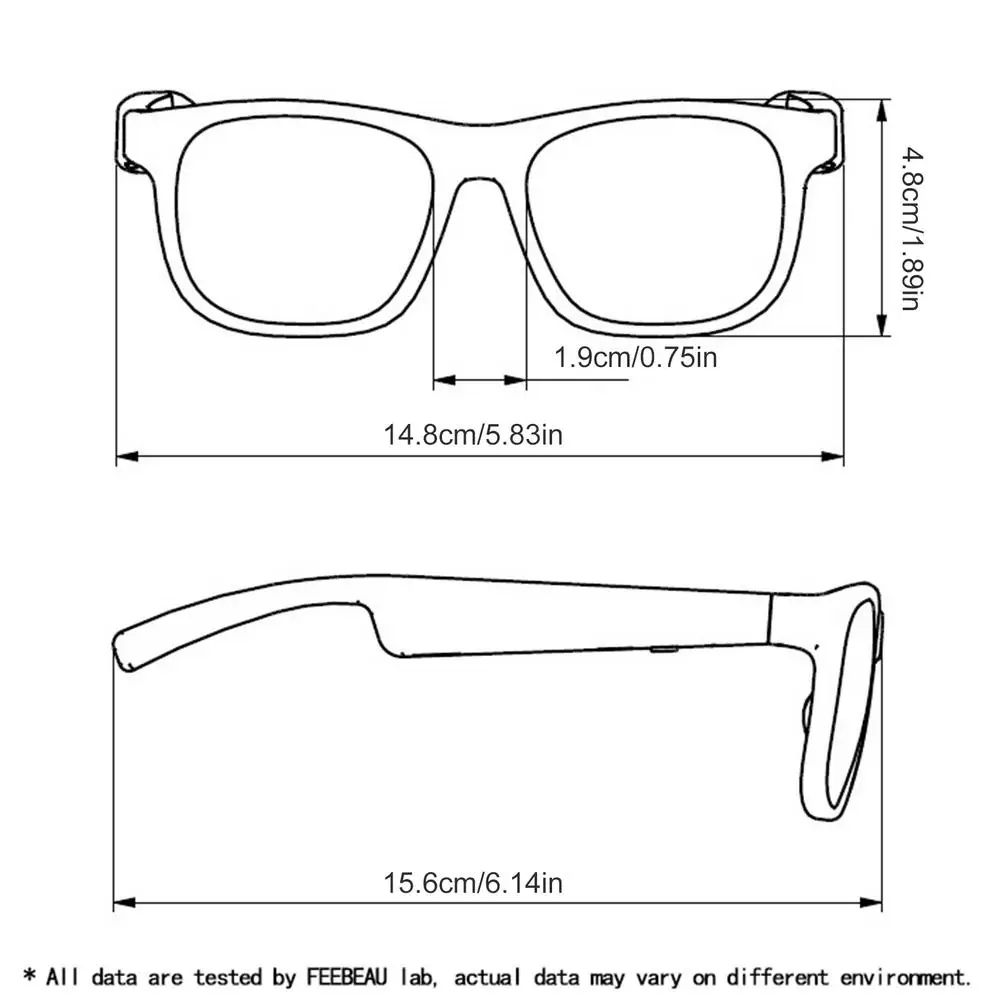 Bluetooth 5.0 Polarized Smart Glasses Sports Headphone Sunglasses Headset Earphone Speakers Semi-Open Driving Sun Glass