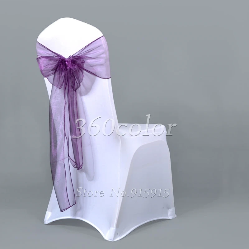 Ceinturage de Chaise en Organza Transparent, Bandeau de Couverture avec Nministériels d, Décoration de ixde Mariage, Banquet, Patients, Douche, 25 Pièces