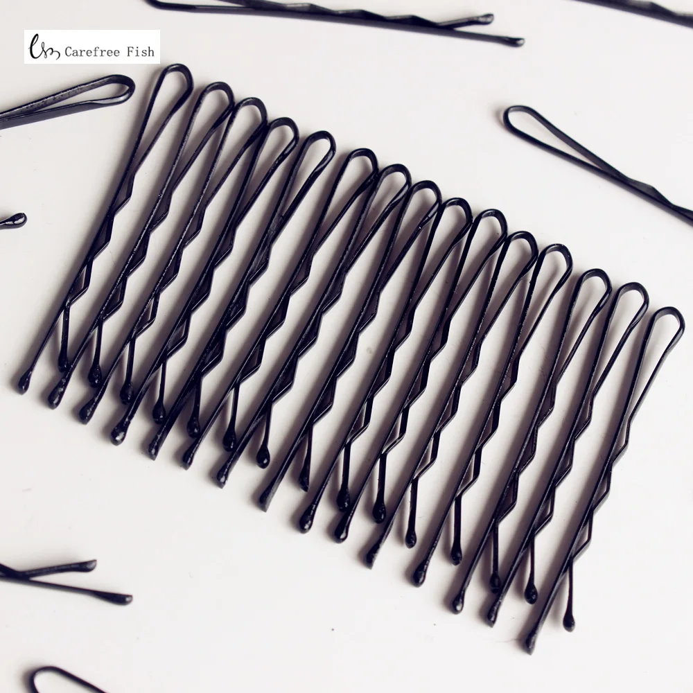 60Pcs/lot Black Hairpins For Women Hair Clip Lady Bobby Pins Invisible Wave Hairgrip Barrette Hairclip Hair Clips Accessories