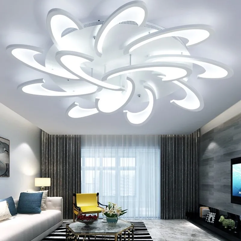 

Modern Acrylic Design Ceiling Lights Bedroom Living Room 90~260V White Ceiling Lamp LED Home Lighting Light Fixtures plafonnier