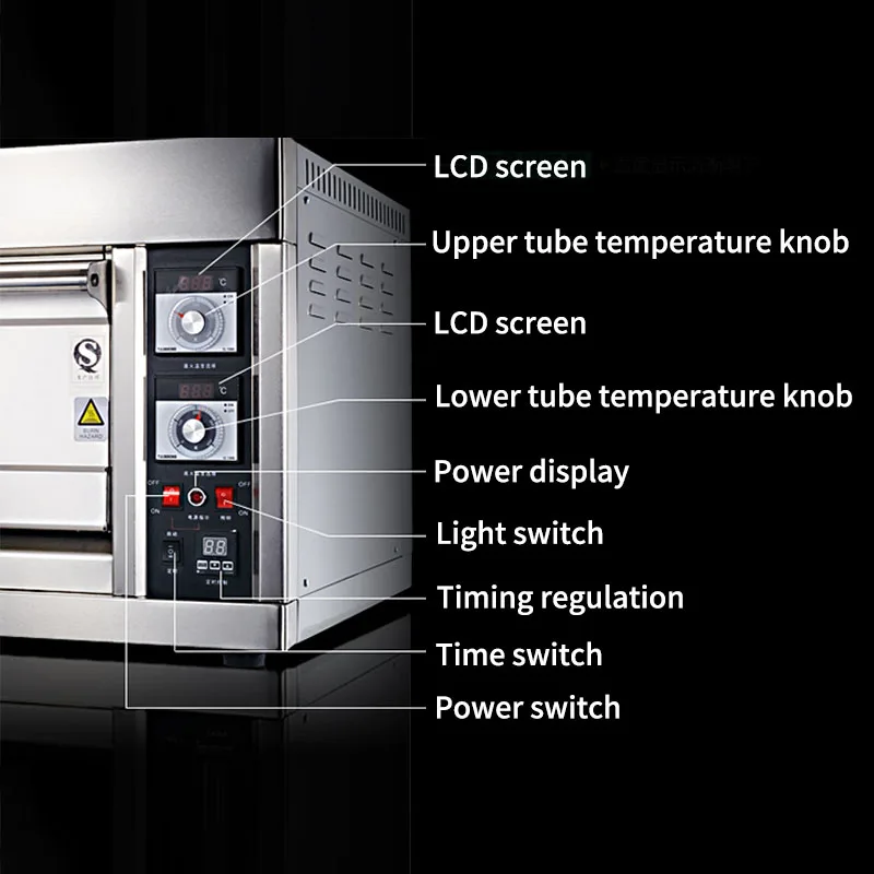 Electric oven Regular large oven Cake pizza moon cake temperature display Commercial 20kg/h baking machine with timer