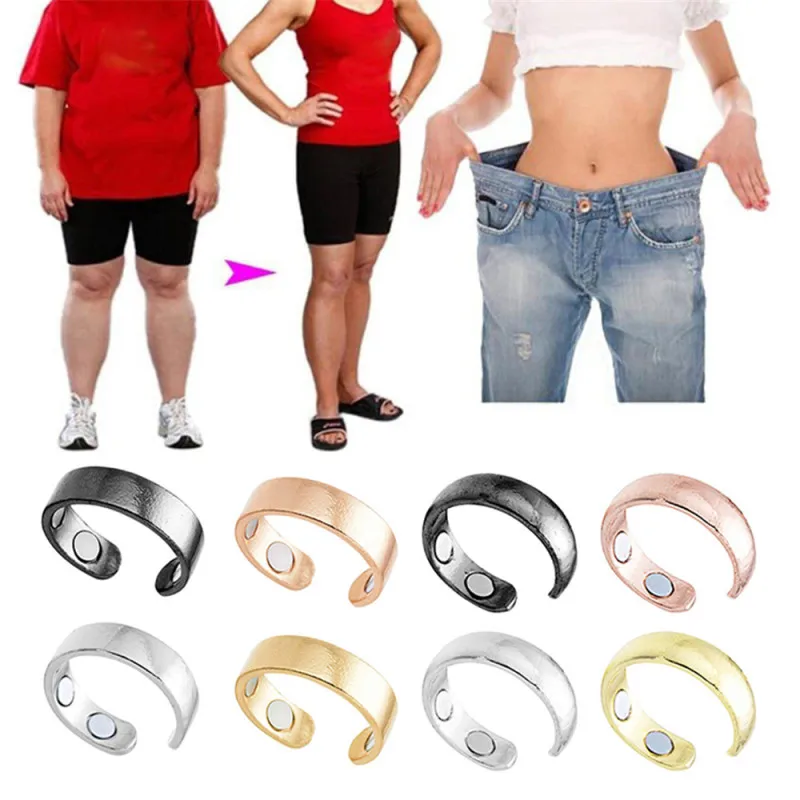 Anelli magnetici in acciaio inossidabile anello magnetico per la perdita di peso strumenti dimagranti Fitness ridurre l'anello di salute dell'anello di peso