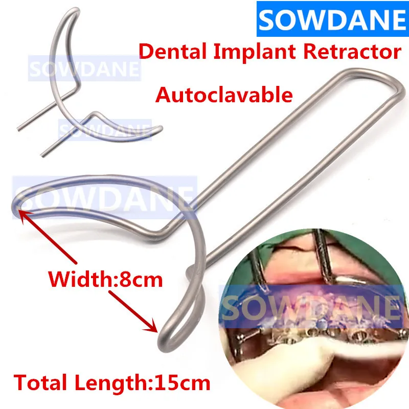 1 piece Dental Implant Lip & Cheek Retractor Orthodontic Surgical Mouth Opener Instrument Autoclavable Stainless Steel