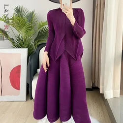 LANMREM Three-quarter Sleeve Top Long Length Skirt Suit Women Spring 2024 New Irregular Blouse Skirt Suits 2D1233