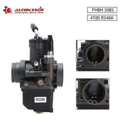 Alconstar 30mm Dellorto Carburetor PHBH 30BS 4T(B) R3488 For Motorbike Mini bike Moped Pocket Bike Carburetor Racing Carb