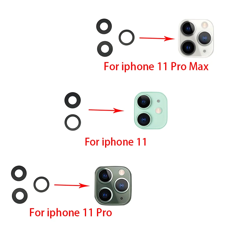 New Camera Glass Lens Back Rear Camera Glass Lens With Sticker For iPhone 6 6s 7 8 Plus X XR XS 11 12 13 14 Pro Plus Mini Max