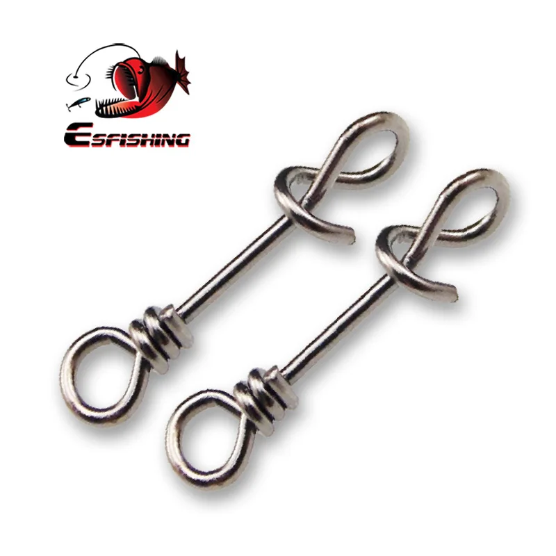 ESFISHING 30pcs Quick Lock Snap Fishing Connector Fishhook Lure Tackle Pesca Fishing Accessories