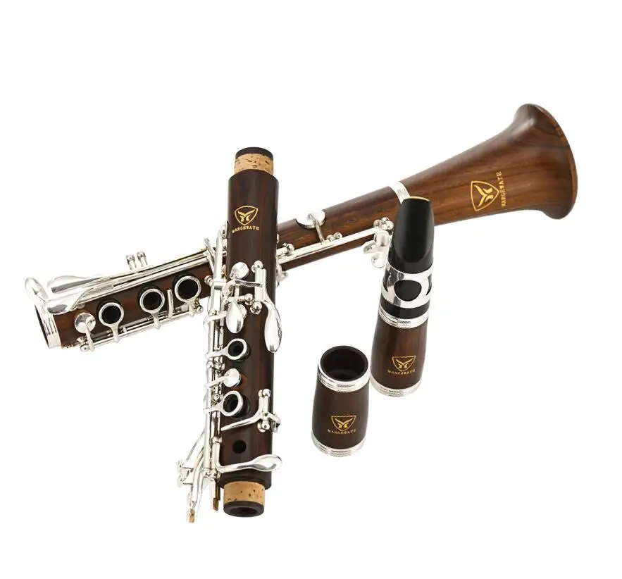 

MARGEWATE Clarinet New Bb Tune Redwood Clarinet 17 Keys Playing Musical Instrument with Case Mouthpiece Free Shipping