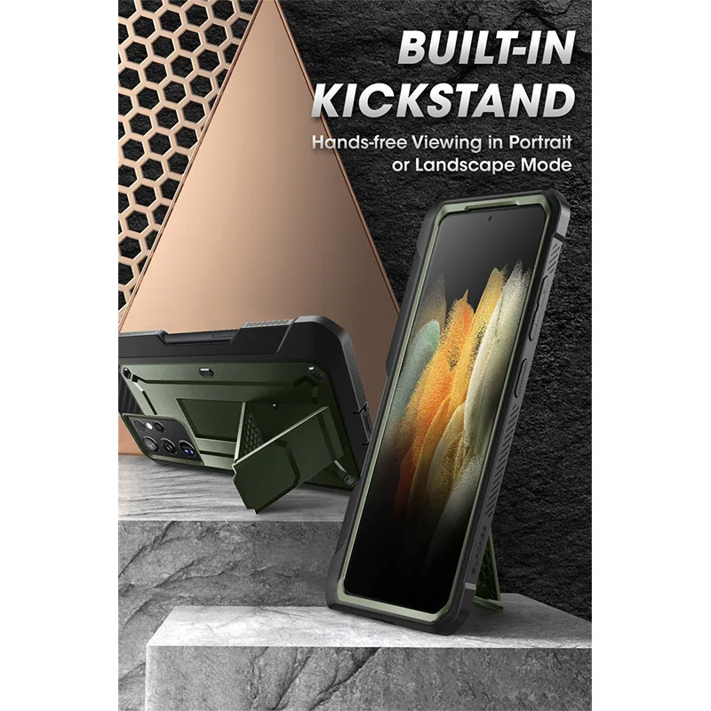 SUPCASE For Samsung Galaxy S21 Ultra Case 5G (2021 Release) UB Pro Full-Body Dual Layer Rugged Holster Kickstand with S Pen Slot