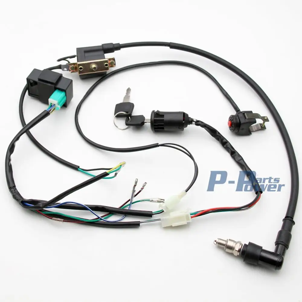 Complete Kick Start Engine Wire Wiring Harness Loom Kit For LIFAN 50cc 110cc 125cc 140cc PIT PRO Dirt Bike