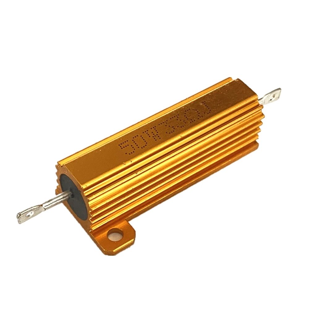 1 шт. полное значение 50 Вт 0,01-100K Ом 0.47R 0.5R 0.56R 0.68R 1R 1.5R 2R проволочный алюминиевый мощный металлический корпус Чехол Resista 5%