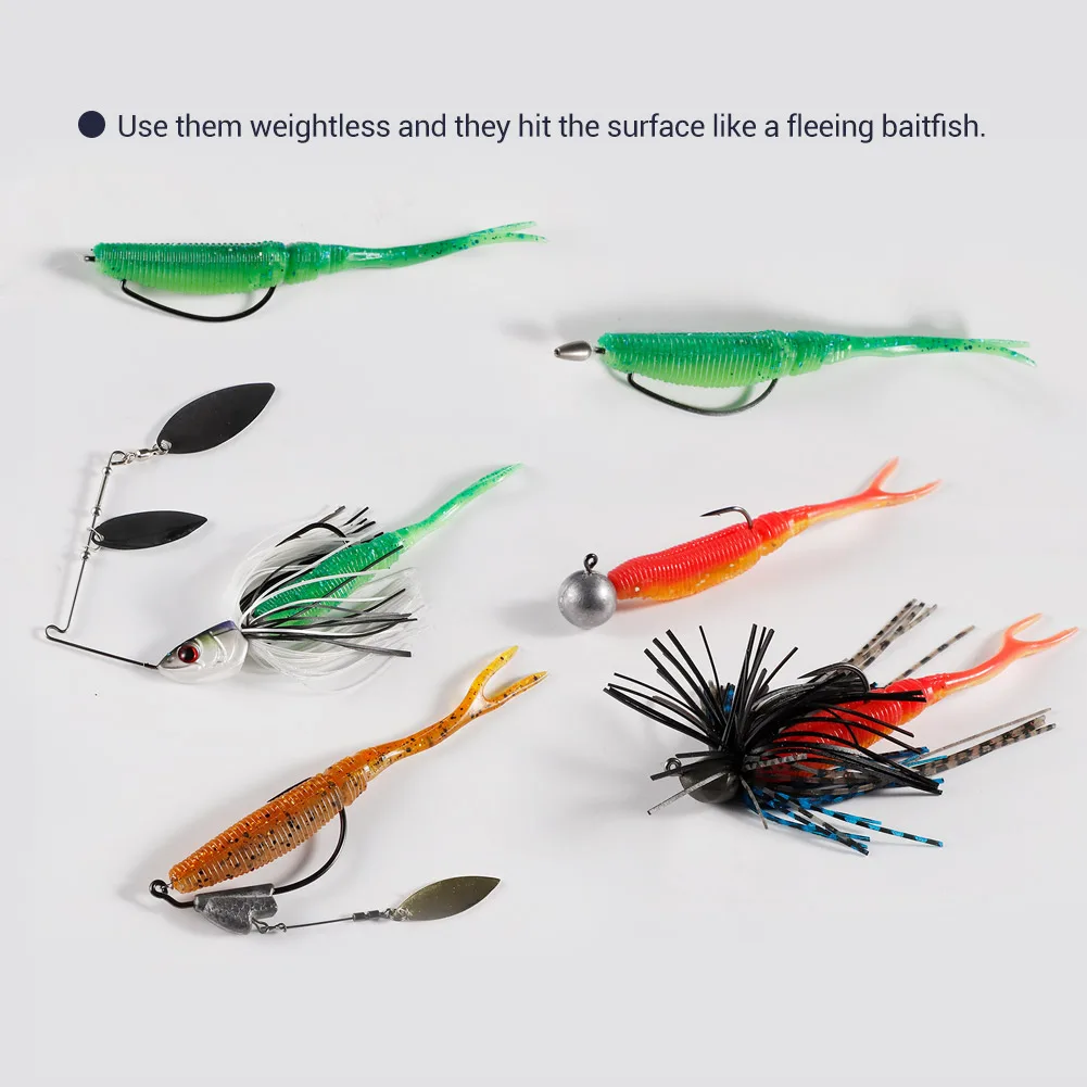 Noeby Cebo blando swimbait cola horquilla – Señuelo para lubina - imagen 4