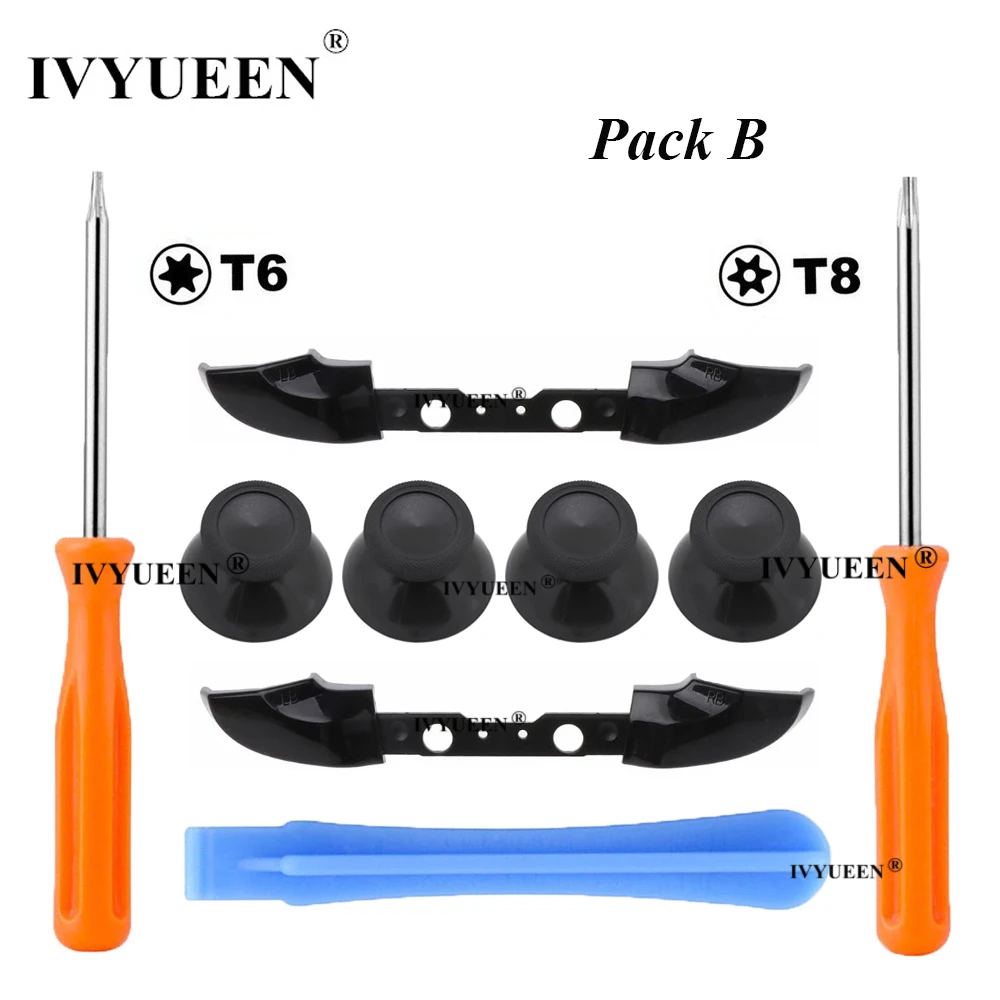 IVYUEEN 2 مجموعات RB LB مصدات أزرار ل جهاز مايكروسوفت إكس بوكس وان S تحكم الزناد زر حامل الأوسط مع مفك أدوات