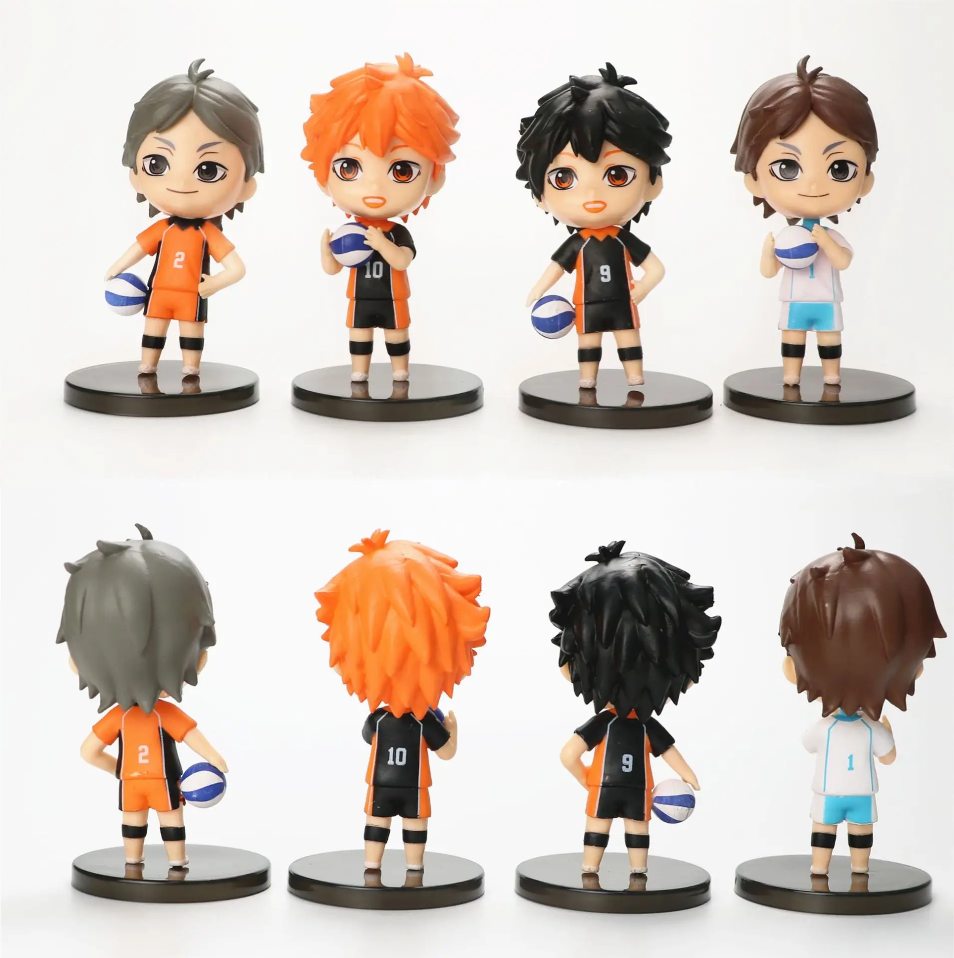 

9cm 4pcs/set Haikyuu!! Haikyuu Kenma Kozume Tobio Kageyama Shoyo Hinata Kei Tsukishima action figure toys gift