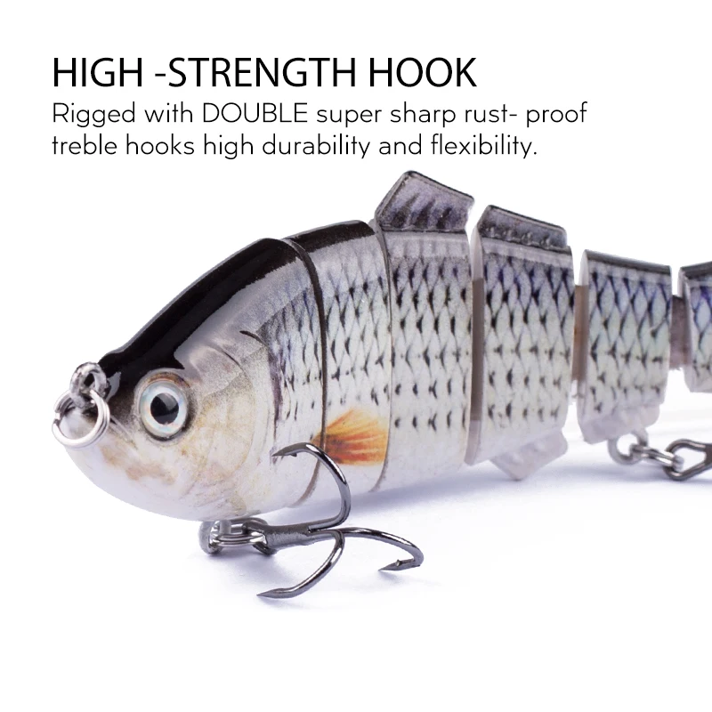 Zestaw Hanlin 4 cale 16,5 g Przynęty wędkarskie Wieloprzegubowe woblery Swimbait Twarda sztuczna przynęta Crankbait Tonący szczupak Bass Tackle