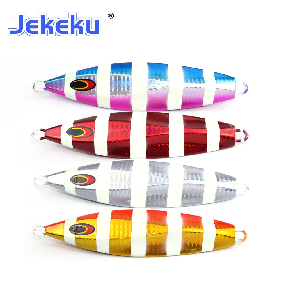 

JEKEKU 1pc NEW Slow Sinking Full Jigging Lure 250g 300g Lead Bait Saltwater Metal Fishing lure Metal jigs Artificial Bait