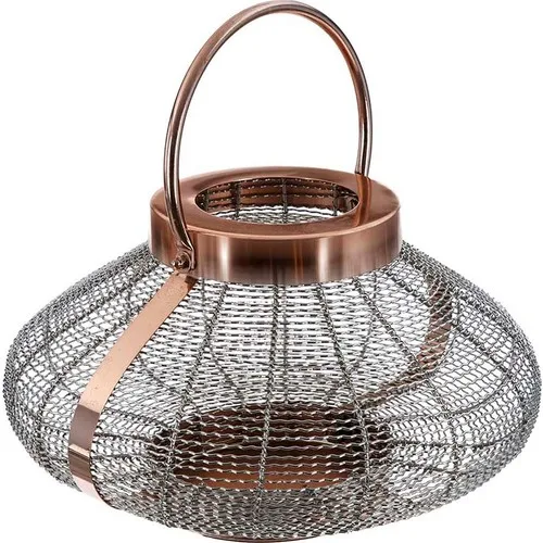 Vitale Andhra Bronze Metal Splayed Birdcage Candle Holder