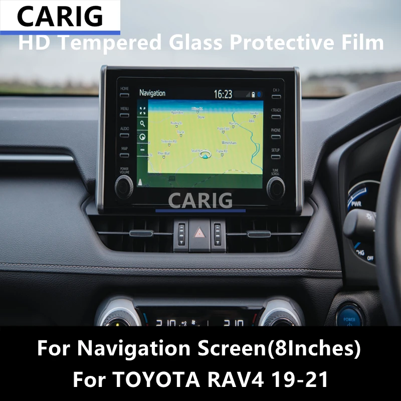 

For TOYOTA RAV4 19-21 Navigation Screen HD Tempered Glass Protective Film Anti-scratch Repair Film Accessorie Refit