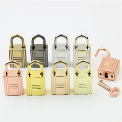 2Pcs Square Metal Clasp Turn Lock Twist Key Locks Rose Gold DIY Handbag Purse Closure Bag Parts Leather Hardware Accessories