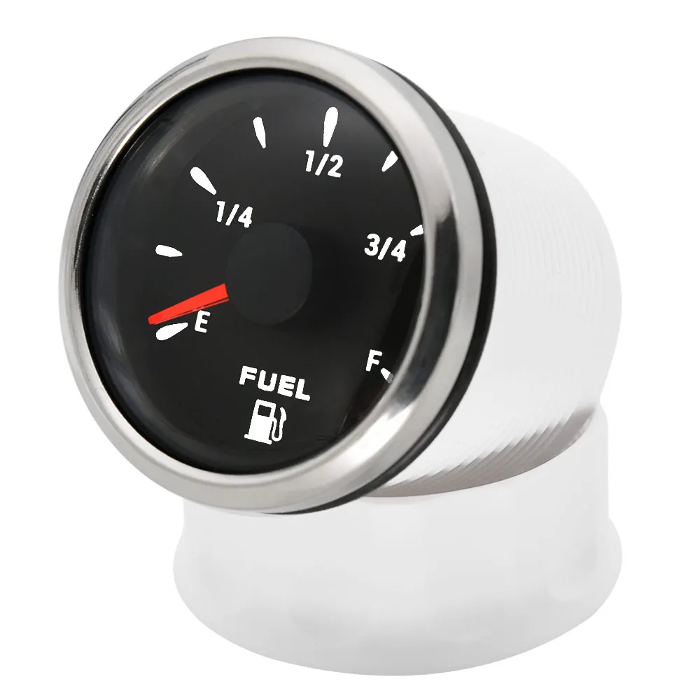 Marine Boat Car Fuel Level Gauge With Fuel Level Sensor 7 Colors Backlight 0~190 ohm 52mm Fuel Gauge For Fuel Sending Unit