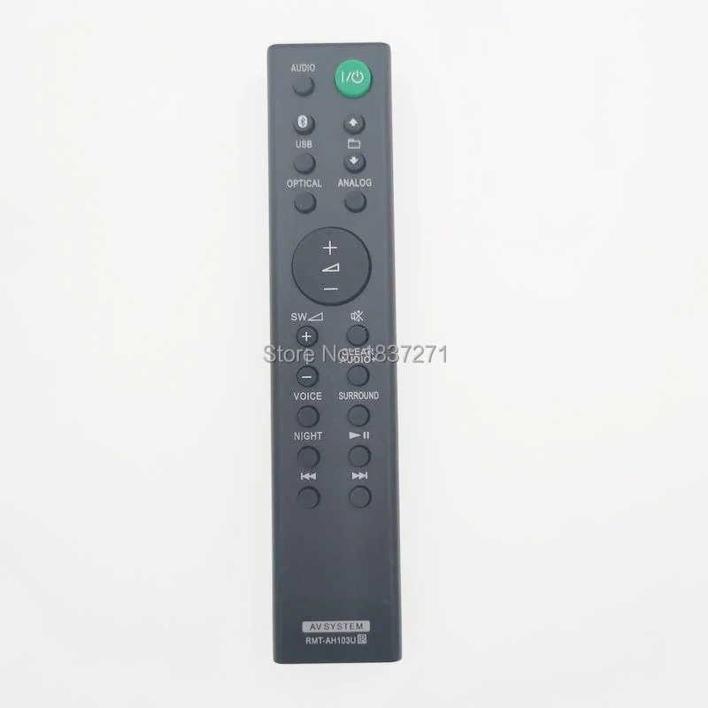 Remote Control RMT-AH103U For Sony HT-CT80 HT-CT180 Soundbar System