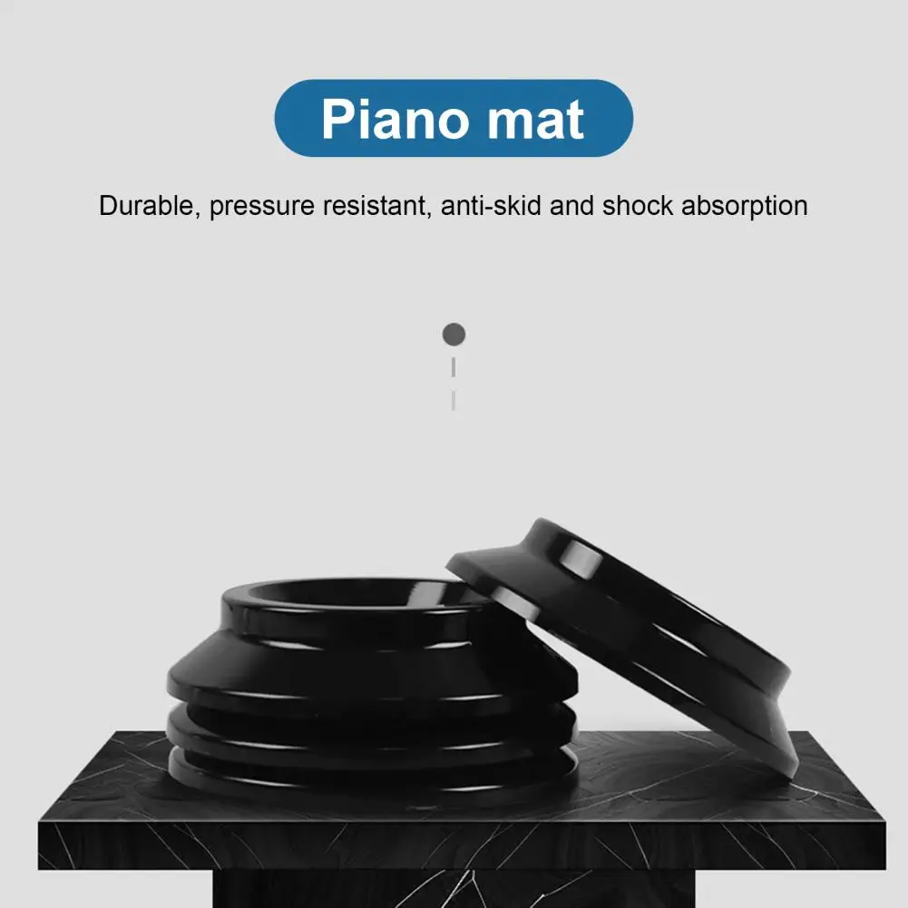 4Pcs/Set Piano Caster Mat  Versatile Antiskid Vertical Piano Caster Cups Mats  Lightweight Piano Caster Protector