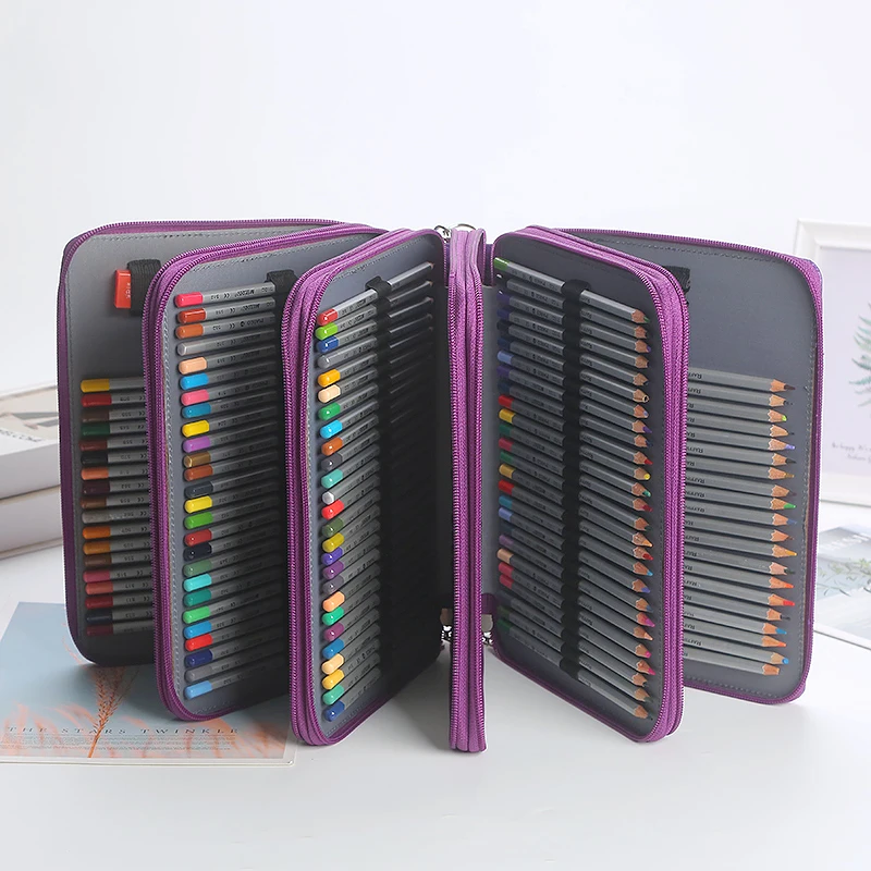 252 Holes Pencil Case School Pencilcase for Girls Boys Pen Bag Large Cartridge Pencilholder Box Big Stationery Penal Pouch Kit