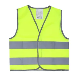 Kid Safety Vest Outdoor Night Reflective Waistcoat for Kid Child Boy Girl (Yellow Size)