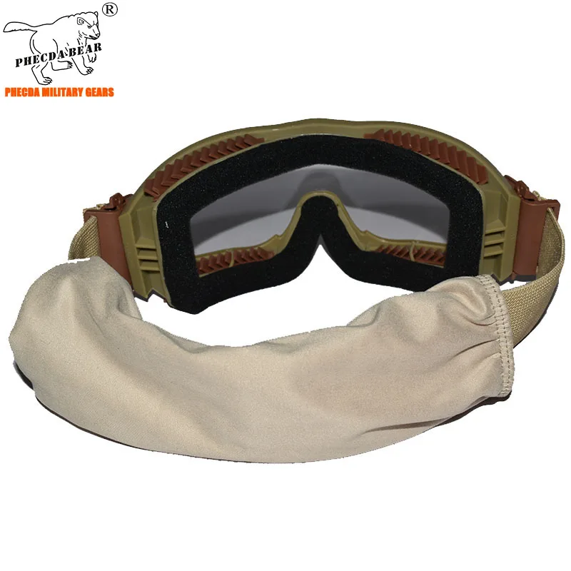 military anti-uv400 camping anti-fog tactical goggle anti-impact army ballistic goggle