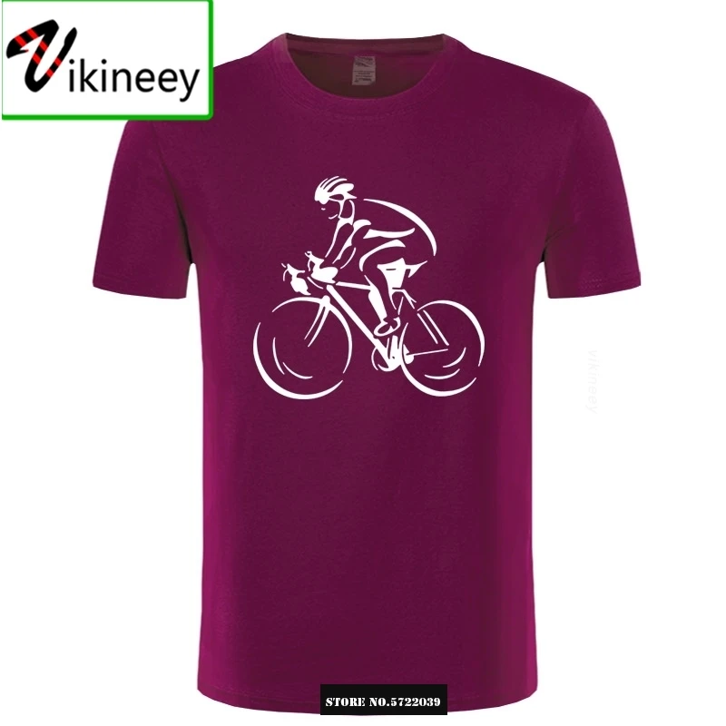 Men Hot Fashion Solid T-Shirts Cyclist Bicycle Cycle Sporter Transport Hobby Biker Cycler Mens T Shirt ringer