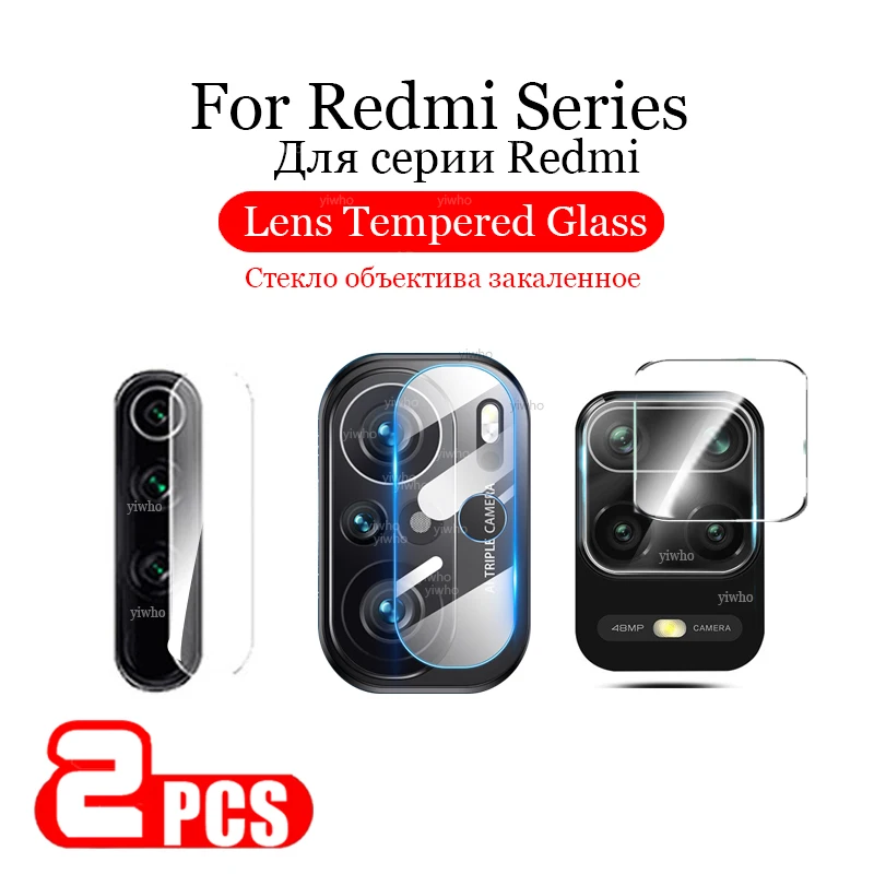 2 PCS Camera Glass For Xiaomi Redmi Note 9S 8 7 9 10 Pro Max 8T Screen Protector Protective on Redmi Note 10s 9t Back Lens Film